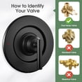 thumbnail image 3 of Shower Valve Handle for Moen T2901BL Gibson Shower Trim Kit,Matte Black, 3 of 7