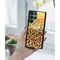 thumbnail image 5 of FINCIBO Soft Rubber Cover Case for Samsung Galaxy S22 Ultra 6.8" 2022 (NOT FIT Galaxy S22 6.1" 2022/Galaxy S22+ / S22 Plus 6.5" 2022), Gold Glitter Sparkle With Black Yellow Glitter Leopard, 5 of 5