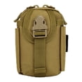 thumbnail image 2 of Advancent Accesorio pequeña bolsa impermeable al aire libre bolso de múltiples bolsillos teléfono pluma almacenamiento cintura bolsas paquete Escalada Marrón, 2 of 6