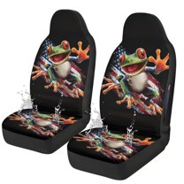 Binienty Frog Front Car Seat Covers Front Seats Only Decorative Waterproof Vehicle Seat Covers for Cars SUV Truck Van, Easy to Install