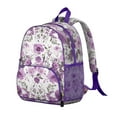 thumbnail image 2 of Floral and Leopard Print Students Backpack - Vintage Botanical Garden Print with Bright Tropical Flowers and Leaves, Comfortable Dual Shoulder Support, 2 of 6
