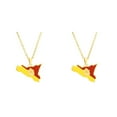 thumbnail image 4 of Guardoinrt Collier Pendentif en Acier Inoxydable Déclaration de Mode Collier en Acier Inoxydable Toute Occasion Idée-Cadeau Convient à Tous les Âges Or 2 Ensembles, 4 of 6