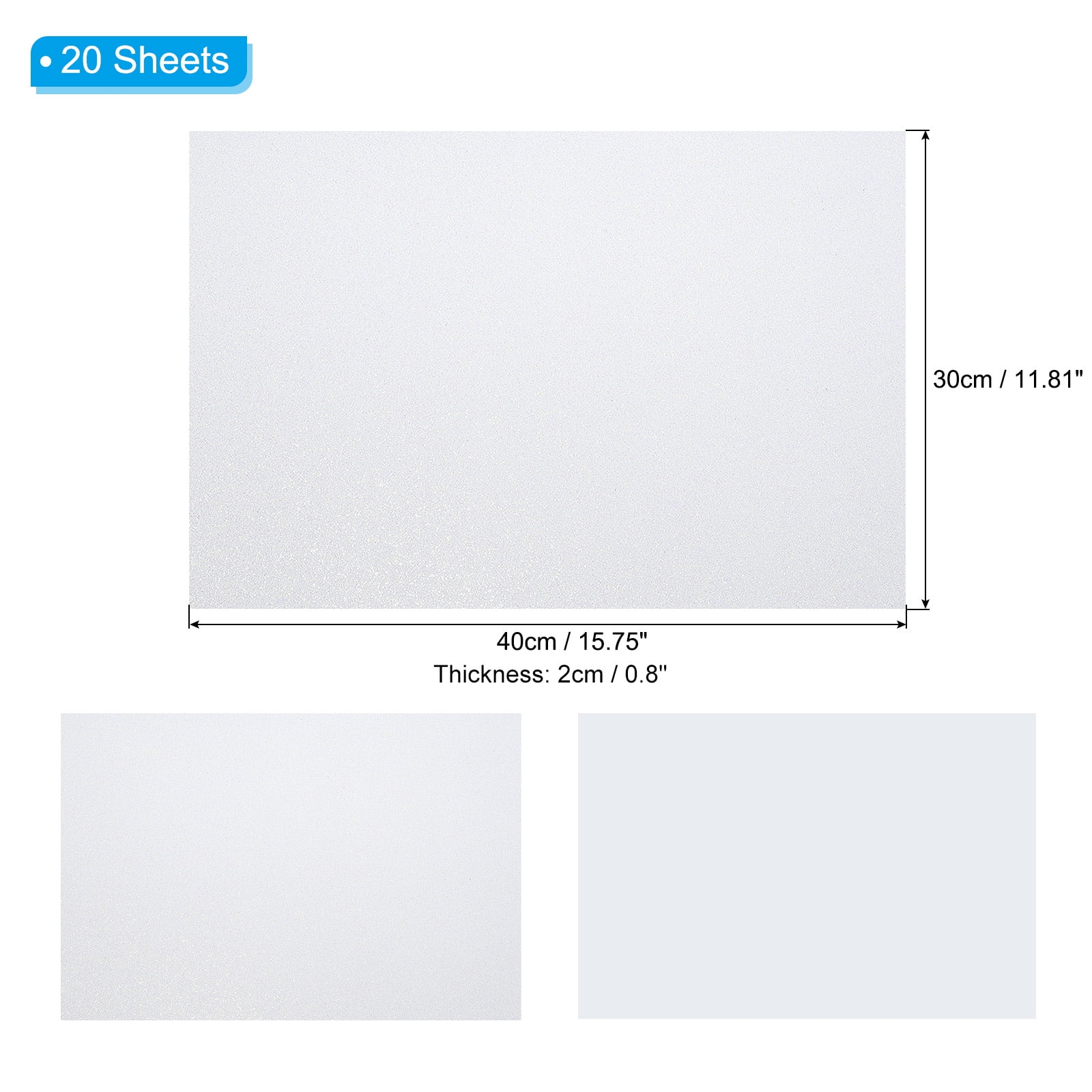 Uxcell 10 Sheets 2mm Glitter Foam Sheet, 16" x 12" Brown Sparkle EVA Paper