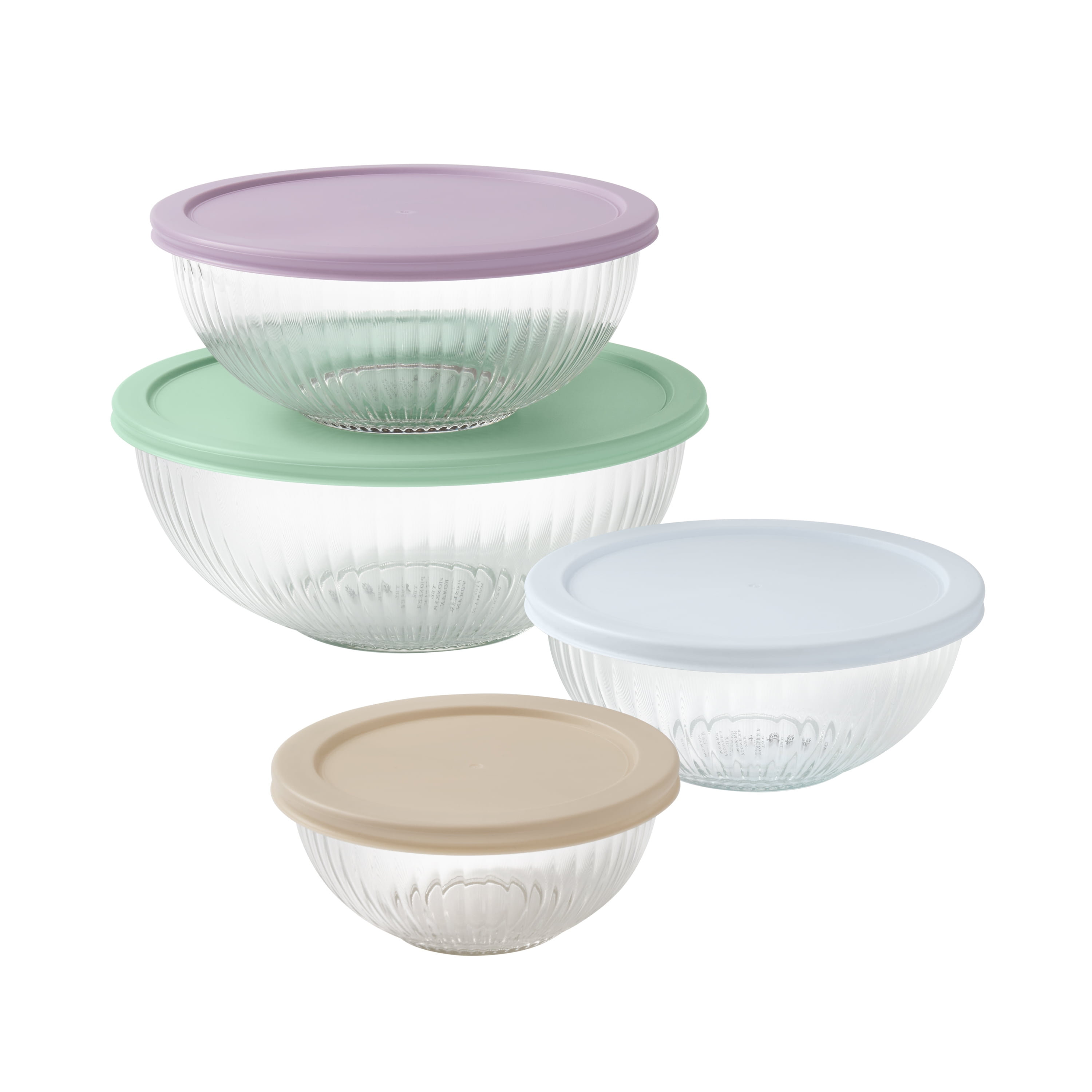 The Pioneer Woman 8-Piece Glass Mixing Bowl Set