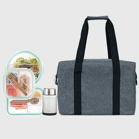 

Kuluzego Outdoor Large Capacity Picnic Bag Camping Picnic Basket Travel Picnic Bag Portable Bento Bag Thermal Insulation Bag