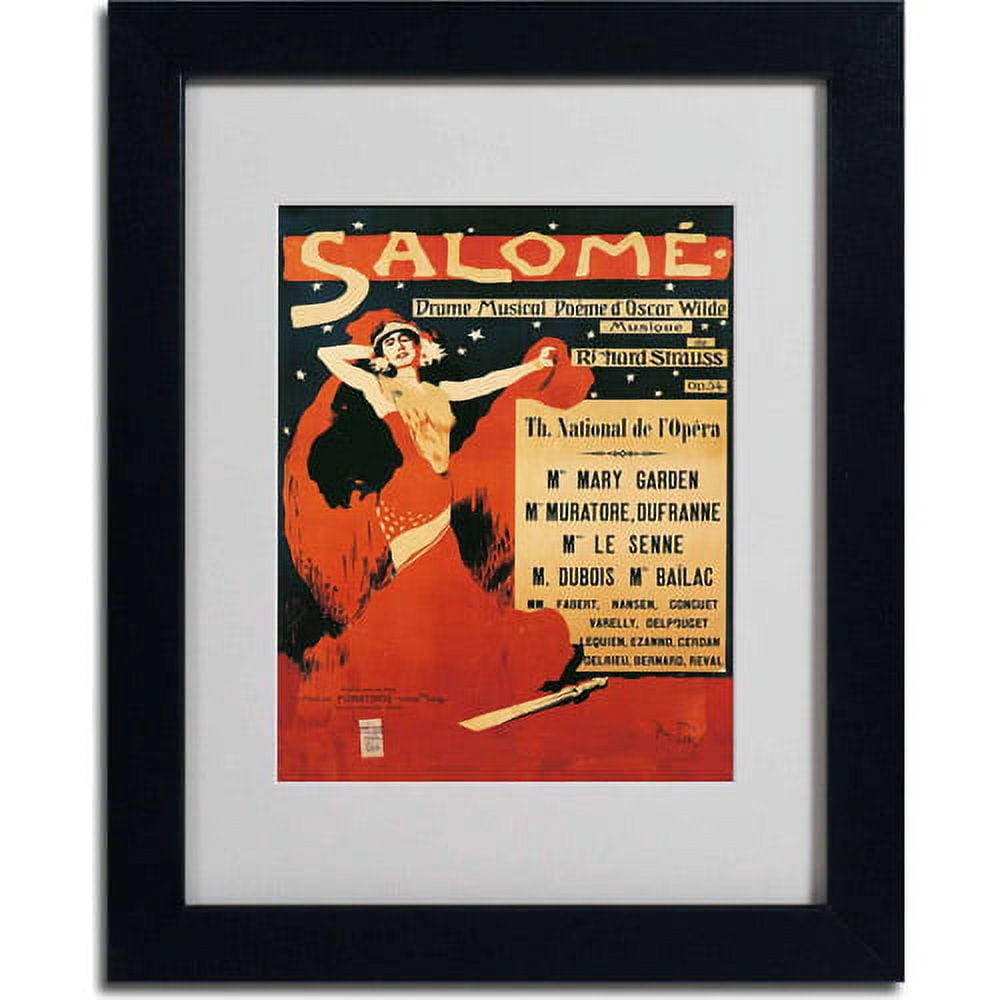 Trademark Fine Art "Poster of Opera Salome" Canvas Art by Richard Strauss, Black Frame