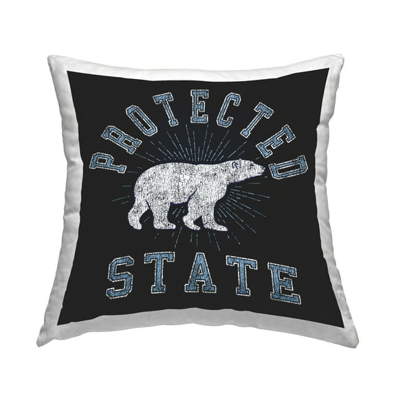 Stupell Industries Polar Bear Protected State Decorative Printed Throw Pillow Design by Spirit Animals/Life Is High.