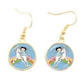 thumbnail image 2 of Betty Boop Riding a Unicorn with Rainbow Goldtone Dangle Drop Earrings Jewel 215-BB-3, 2 of 3