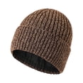 thumbnail image 1 of Nvzi Gorros de invierno gruesos y cálidos, gorros de punto, gorros de calavera para hombres, color caqui, 1 of 4