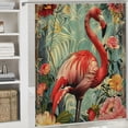 thumbnail image 6 of Orinice Flamingo Shower Curtain for Bathroom Flamingo Shower Curtain Set with Hooks Flamingo Bathroom Decor Pink Flamingo Gifts Polyester Shower Curtain Waterproof Washable Durable  69x72, 6 of 7