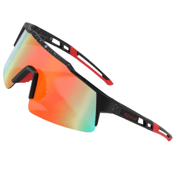 POLASUP Sports Sunglasses for Men Women, UV400 Protection, Ideal for Cycling, Running, Baseball, Outdoor Activities with Hard Case