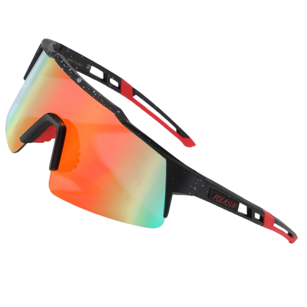POLASUP Sports Sunglasses for Men Women, UV400 Protection, Ideal for Cycling, Running, Baseball, Outdoor Activities with Hard Case