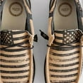 thumbnail image 4 of Hey Dude Wally Funk Break BadLands Tan Patriotic Shoes, 4 of 5