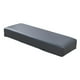 thumbnail image 4 of Funda para banco de comedor de piel sintética elástica y acolchada, funda para asiento largo gris, 4 of 9