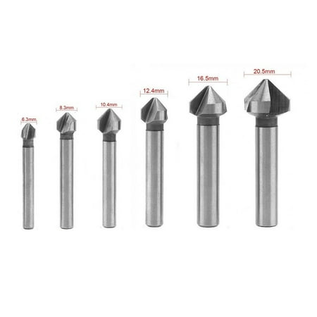 

3Flute Countersink Drill Bit 90Degree Chamfering Tools Chamfer Cutter 6.3-20.5mm