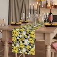 thumbnail image 2 of Table Runners 72 Inches Long Dress Scarves, Farmhouse Daisy Farmhouse Kitchen/Dining Table Runner, Coffee Tablerunners, Spring Watercolor Yellow White Floral 16x72 Inch, 2 of 9