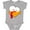 AC-Heather Grey, variant on Thanksgiving Goofball Turkey Face Boys or Girls Baby Bodysuit