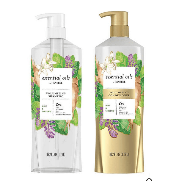 Essential Oils by Pantene, Mint & Ginseng Premium Volume Shampoo and