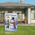 thumbnail image 3 of JOOCAR Let It Snow Snowman Garden Flag for Winter Christmas Home Outdoor Garden Yard Door Decor 12x18 inch, 3 of 5