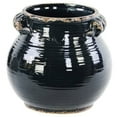 thumbnail image 2 of Urban Trends Collection Ceramic Tall Round Bellied Tuscan Pot with Handles - Distressed Gloss Grey- Small, 2 of 3