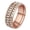 Rose Gold, variant on CZ Titanium Steel Silver/Rose Gold Ring Men/Women's Wedding Party Band Size 6-12