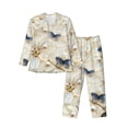 thumbnail image 1 of Balery Elegant Butterflies And Pearls Pijama para Hombre de Dos Piezas con Manga Larga, Conjunto de Dormir y Descanso Suave con Bolsillos-XX-Large, 1 of 1