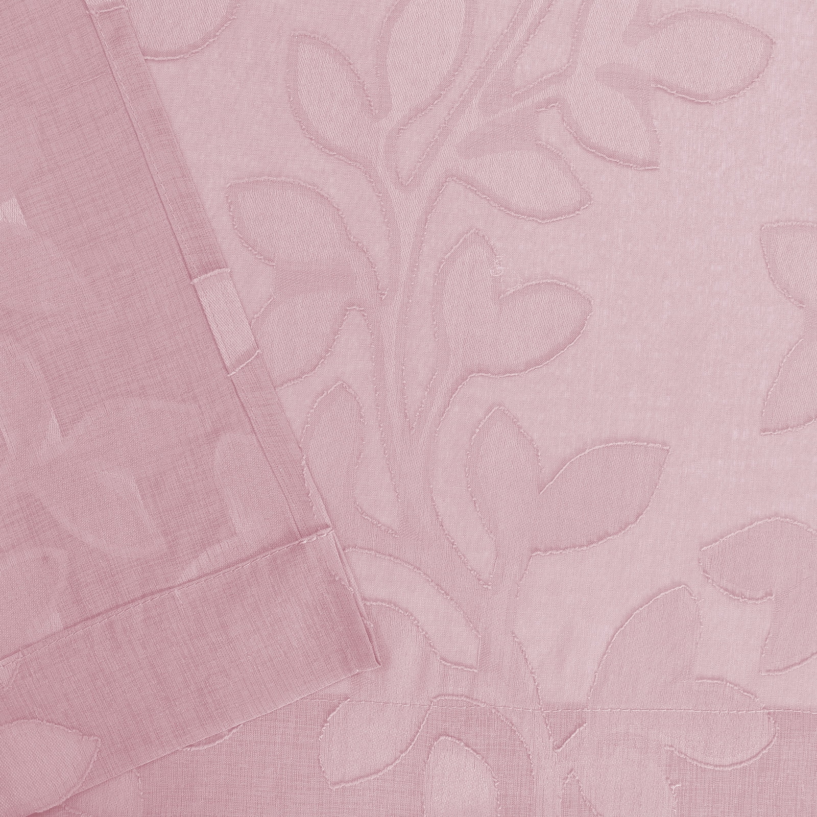 OVZME Darla Sheer Curtains 84 Inches Long 2 Panels, Light Filter Breathable Jacquard Window Curtains for Living Room, Rod Pocket Sheer Curtains for Living Room Bedroom, 42Wx84L Inch Blush Pink