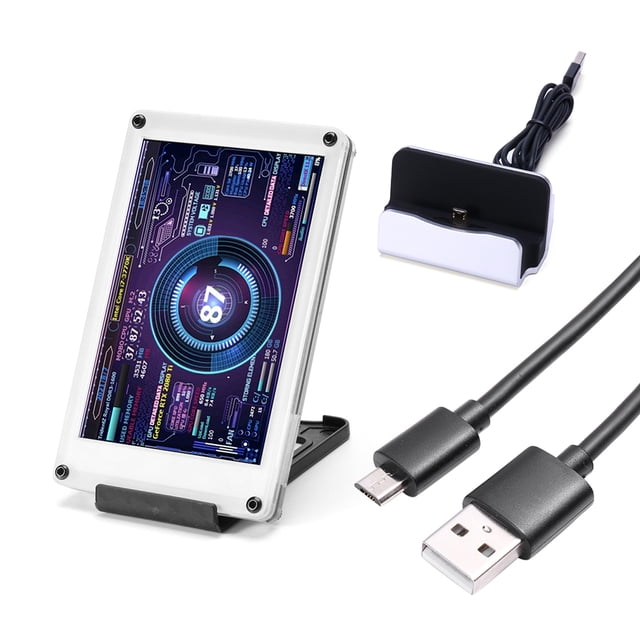 Dual USB 3.5 Pulgadas IPS CPU GPU RAM HDD Pantalla Secundaria para Windows Linux (D)