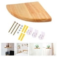 thumbnail image 3 of 1 Set of Wood Corner Shelf Wall Mounted Bedroom Corner Storage Rack Corner Shower Shelf, 3 of 7