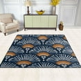 thumbnail image 2 of Yayeee Area Rugs for Living Room 5.2'x4' Non Slip Washable Bedroom Floor Carpet, Blue Elegant Geometric, 2 of 6