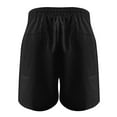 thumbnail image 4 of uublik Shorts Womens Loose Super Soft Linen Shorts Casual Black, 4 of 5