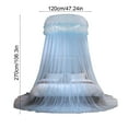 thumbnail image 3 of Luxcidy Ceiling-Mounted Dome Mosquito Net, Foldable Encrypted Net, Princess Floor-Standing Canopy, for Bedroom Installation-Free Household Mosquito Net with Support Rod (Blue), 3 of 6