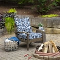 thumbnail image 3 of ARDEN Outdoor Deep Seat Cushion Set, 24 x 24, Water Repellant, Fade Resistant, Deep Seat Bottom & Back Cushion, Blue Garden Floral, 3 of 12