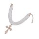 thumbnail image 1 of Collar colgante con cruz grande apilada, accesorio de cuentas para adultos Color dorado, 1 of 9