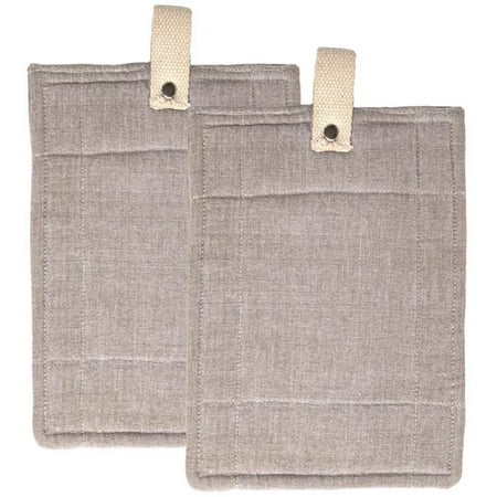 

Home Essentials & Beyond 50756 Everyday Quilted Oven Mitts Taupe Chambray - 2 Piece