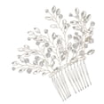 thumbnail image 1 of Rhinestone Gypsophila Flower Hair Comb Slide Wedding Hair Accessories, 1 of 8