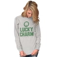 thumbnail image 4 of Saint Patricks Lucky Charm Shamrock Long Sleeve TShirt Men Women Brisco Brands M, 4 of 6