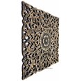 thumbnail image 2 of Oriental Home Decor. Rustic Floral Wood Carved Wall Hanging. 24" Available in Dark Brown, Black Wash, 2 of 8