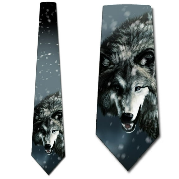 Wolf Ties Mens Animal Wolves Necktie by Three Rooker