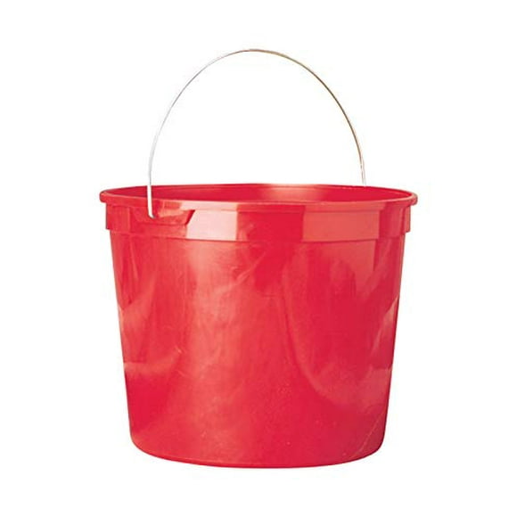 Cubeta Leaktite de plástico rojo de 9,5 L con asa