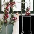 thumbnail image 6 of Wedding Arch Stand, 2X1m Square Flower Balloon Rack Party Backdrop Decor Metal Photo Booth Display Frame for Garden Mall Event Entrance White, 6 of 9