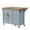 Blue, variant on BIGWOO Kitchen Island with Drop Leaf, Kitchen Island on Wheels with Spice Rack and Towel Rack,Blue
