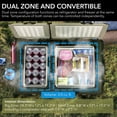 thumbnail image 3 of Whynter 90 Quart Dual Zone Portable Fridge/Freezer with 12v Option and Wheels, 3 of 8