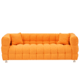 thumbnail image 5 of 80 Inch Polyester Blend Sofa, Modern Tufted Upholstered Couch for Living Room, Orange, 5 of 7