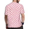 thumbnail image 2 of Wukai Irregular Plaid Print Men's Short-Sleeved Mesh T-Shirt,Quick-Dry Short Sleeve Workout T-Shirt-6X-Large, 2 of 8