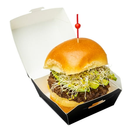 Download Black Paper Mini Burger Box - 2 3/4" x 2 3/4" x 2" - 100 ...