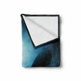 thumbnail image 2 of Shark Soft Flannel Fleece Throw Blanket, Silhouette of the Fishes Swimming at Twilight Night Moon Mystic Sea Scenery, Cozy Plush for Indoor and Outdoor Use, 60" x 80", Dark Blue, by Ambesonne, 2 of 6