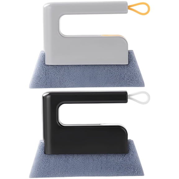 2 Pcs Window Track Cleaner, Handheld Cleaning Brush Set with U-Shaped Scouring Pad, Window Grooves Brush for Deep Cleaning Narrow Gaps, Slides, Tile Grout, Shutter Slats, Car AC Vents, Home Use
