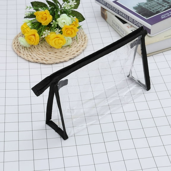 SEWOART Travel Makeup Bag Small Toiletries Bag Black 1Pcs