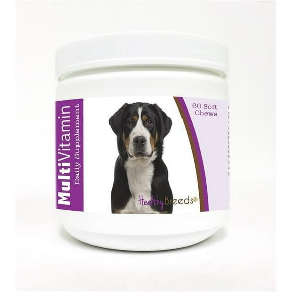 Healthy Breeds 840235115694 Greater Swiss Mountain Dog Multi-Vitamin Soft Chews - 60 Count